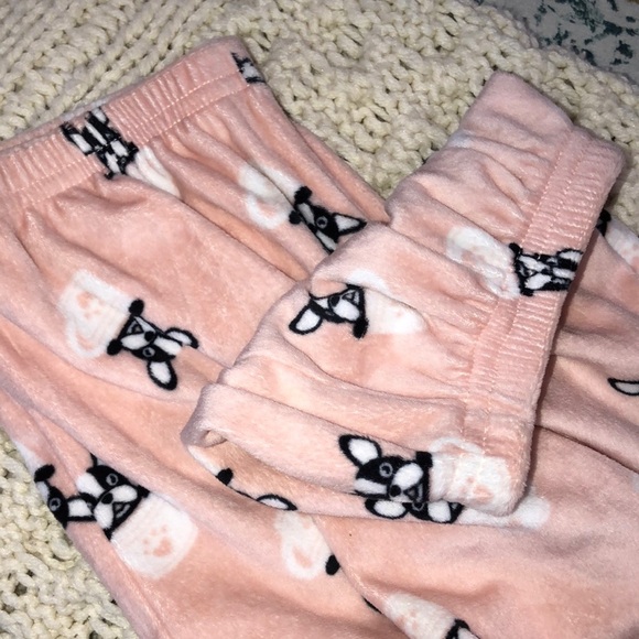 Como Vintage pink soft pajama pants size large dog puppy print - Picture 6 of 8